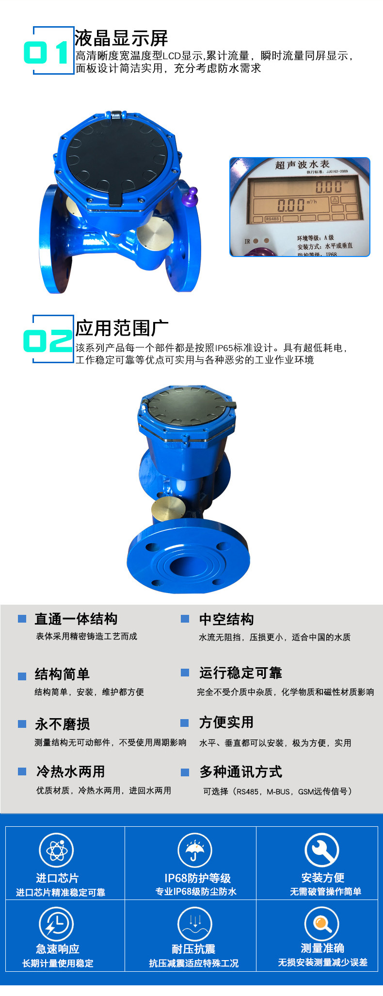 双声道超声波水表